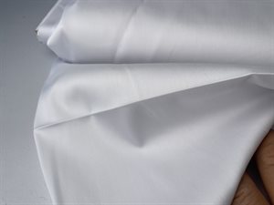 Fastvævet polyester med stræk - kridhvid